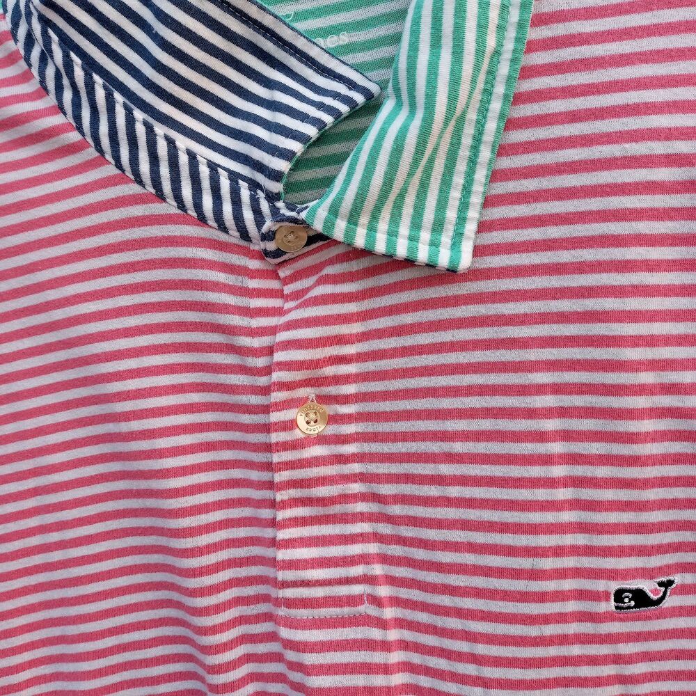 Men’s Vineyard Vines Striped Pima Cotton Golf Polo Shirts Size XXL (Lot of 2) - Picture 6 of 7